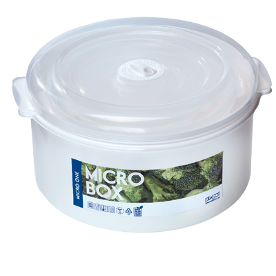 Microbox 0,5 l rund hvid