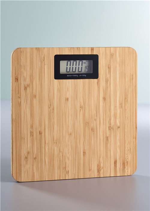 Personvægt bambus 180 kg 28×28 100 gram