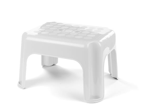 Skammel 24 cm høj  hvid plast