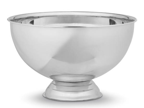 Champagnebowle blank stål Ø38cm